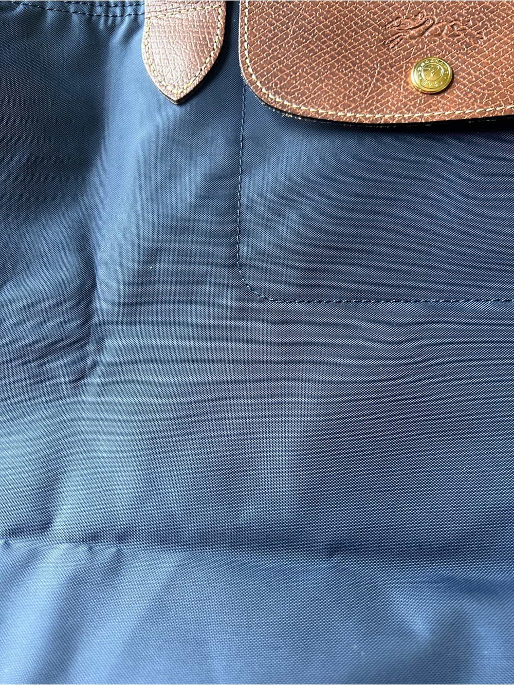 Longchamp Le Pliage Medium Marine Navy Blue Good used condition Nylon - Picture 6 of 14